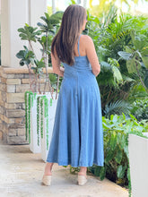 Load image into Gallery viewer, &quot;Eliane&quot; Denim Sleeveless Midi Dress
