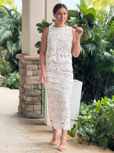 Load image into Gallery viewer, &quot;Sammy&quot; Sleeveless Crochet Crop Top And Midi Matching Skirt
