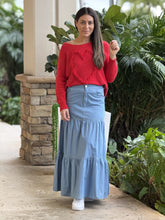 Load image into Gallery viewer, &quot;Sussie&quot;  High Waisted Denim Skirt
