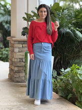 Load image into Gallery viewer, &quot;Sussie&quot;  High Waisted Denim Skirt
