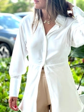 Load image into Gallery viewer, &quot;Lulu&quot; Button Up Long White Shirt
