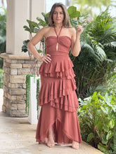 Load image into Gallery viewer, &quot;Isabelle&quot; Halter Ruffles Layers Maxi Dress

