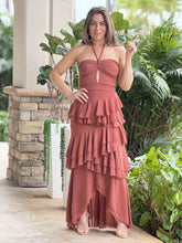 Load image into Gallery viewer, &quot;Isabelle&quot; Halter Ruffles Layers Maxi Dress
