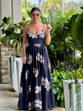 Load image into Gallery viewer, &quot;Catalina&quot; Tropical Print Self Tie Cami Maxi Dress
