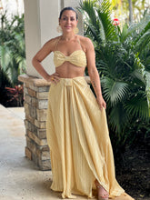 Load image into Gallery viewer, &quot;Buzios&quot; Metallic Solid Skirt Drape Set
